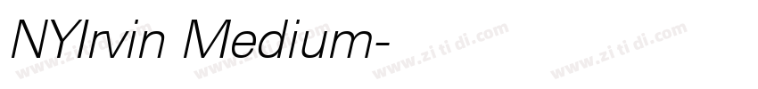 NYIrvin Medium字体转换